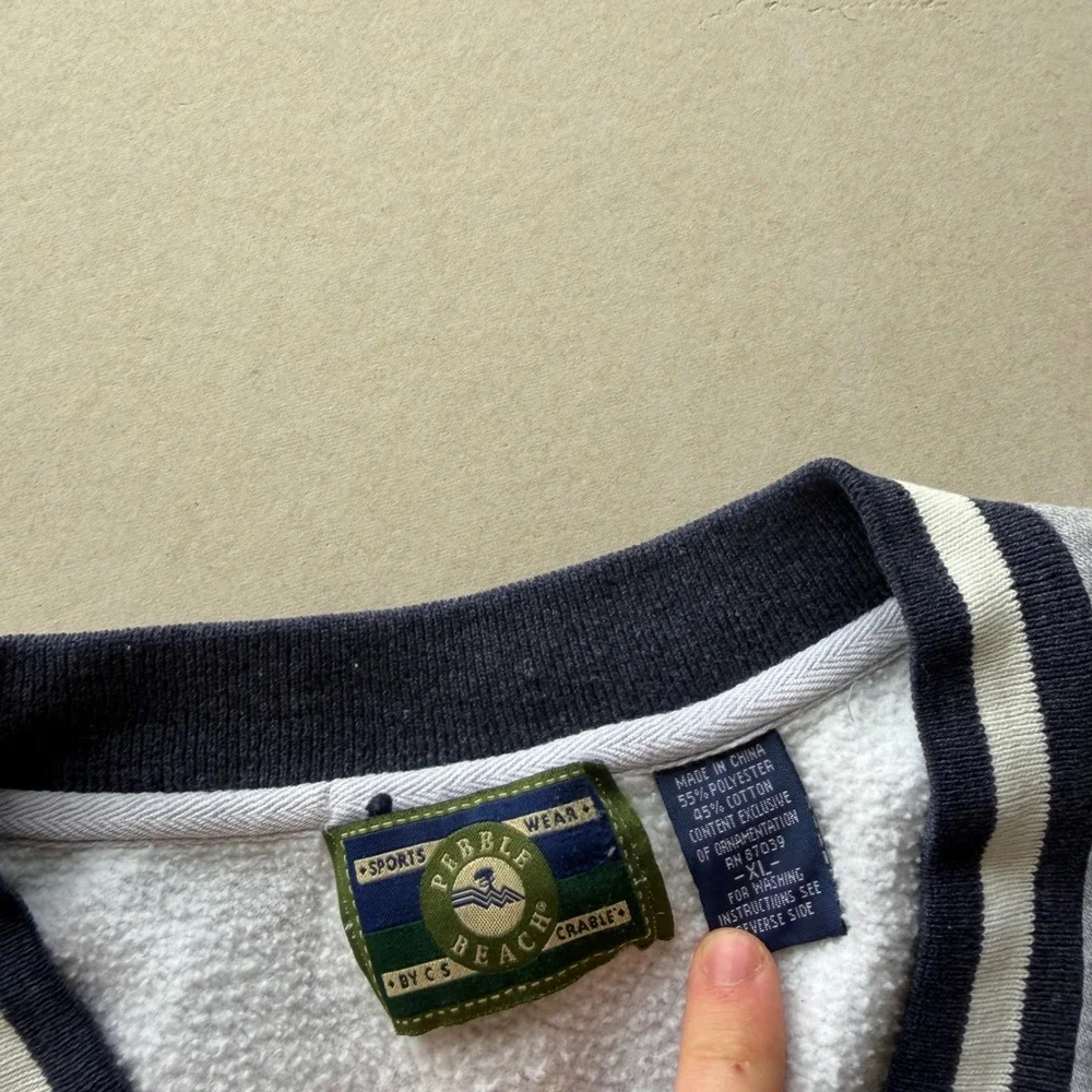 Vintage 90s Pebble Beach Golf Sweatshirt Vest